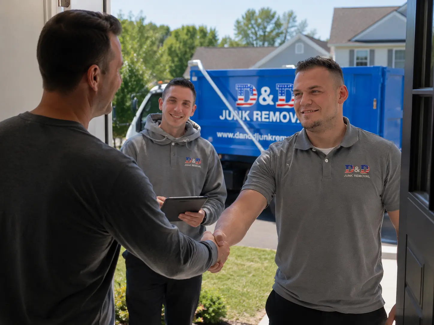 D&D Junk Removal crew in Dudley, MA