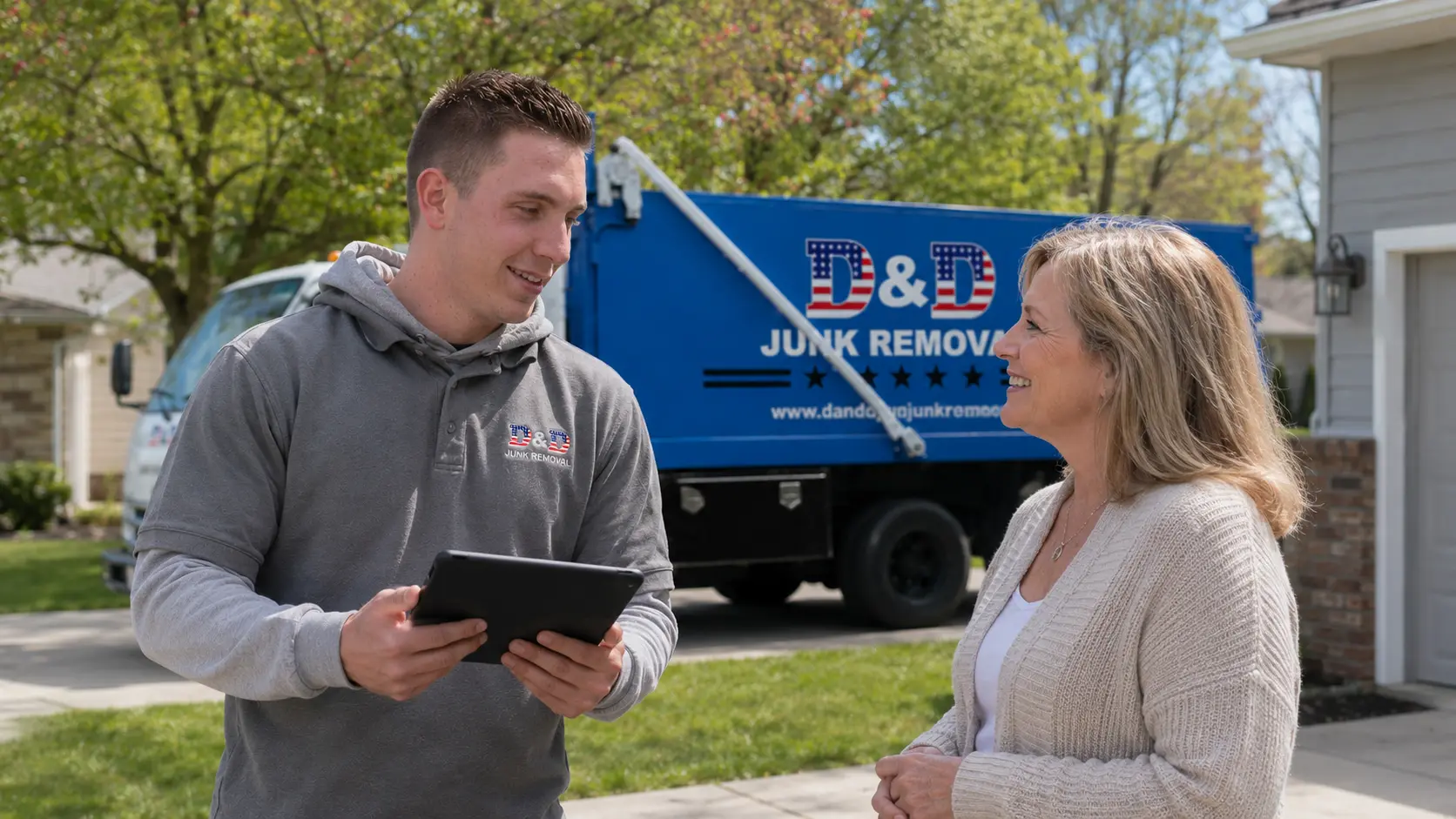 D&D Junk Removal crew in Webster, MA