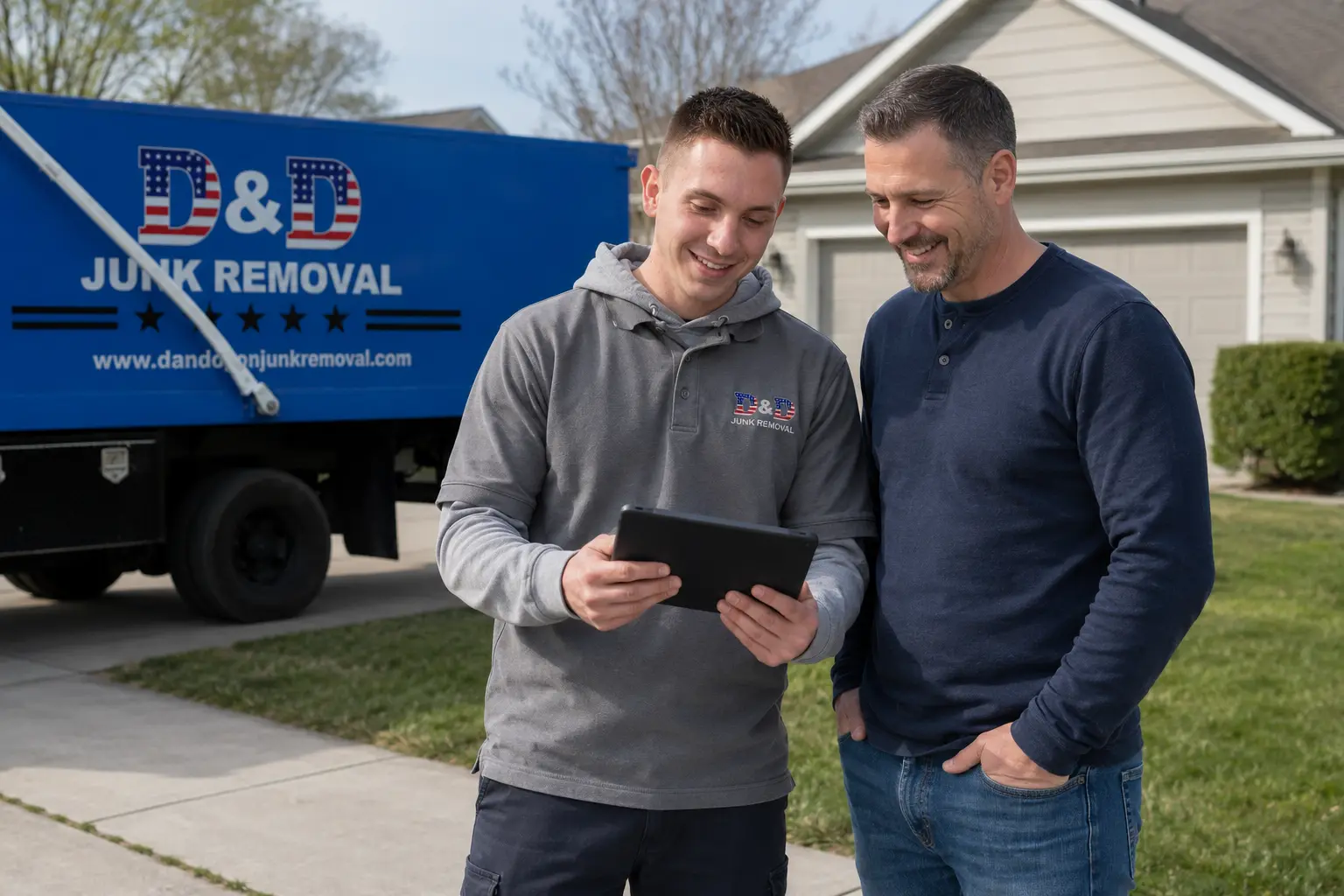 D&D Junk Removal crew in Auburn, MA